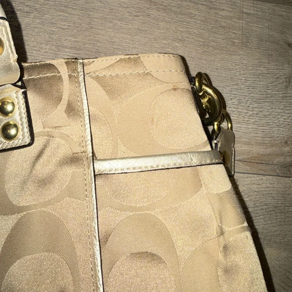 Coach POPPY metallic gold‎ Y2K Shoulder Bag